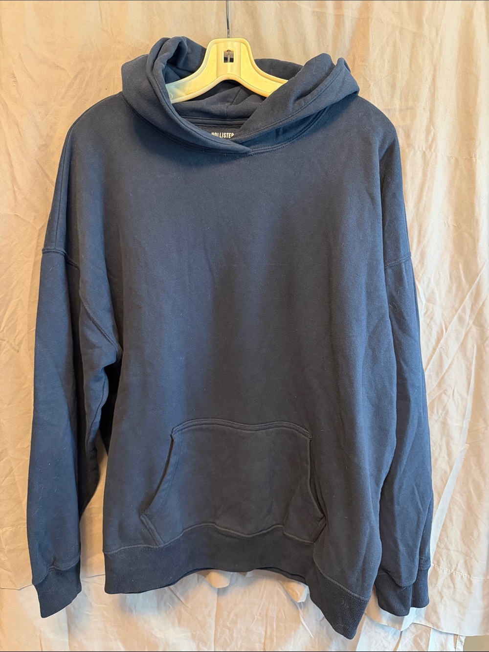 Hollister Navy Pullover Hoodie with Kangaroo Pocket